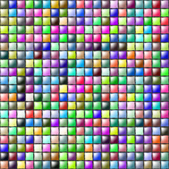 Square mosaic seamless pattern full color. Vector graphics.