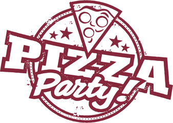 Pizza Party Stamp - 250490575