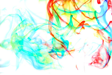 flowing abstract colors in water