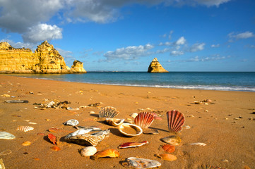Rocky coast of Lagos, Portugal