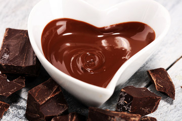 Melting chocolate / melted chocolate/ chocolate swirl and stack