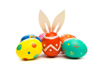 easter eggs isolated on white