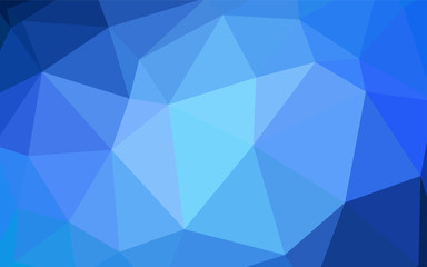 Light BLUE vector shining triangular backdrop.