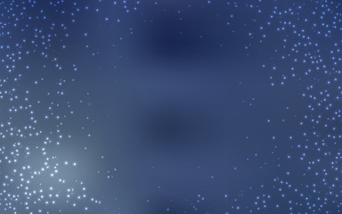 Light BLUE vector background with galaxy stars.