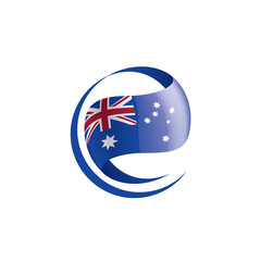 Australia flag, vector illustration on a white background.