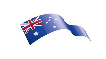 Australia flag, vector illustration on a white background.
