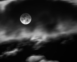 Moon in clouds