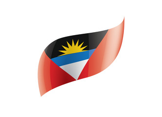 Fototapeta premium Antigua and Barbuda flag, vector illustration on a white background