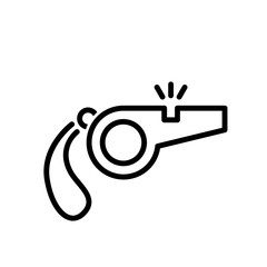 Referee whistle icon vector