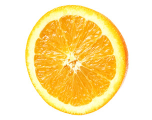 sliced orange isolated on white background. healthy food