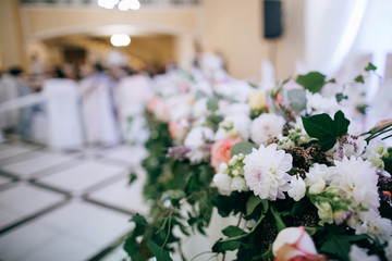 wedding bouquet on the table