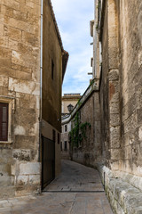 Street in historic center of Vilafranca del Penedes, Catalonia, Spain