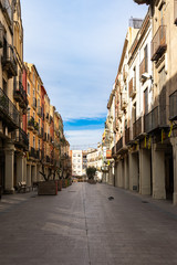 Street in historic center of Vilafranca del Penedes, Catalonia, Spain