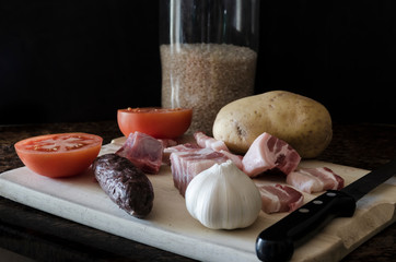 Baked rice ingredients