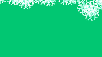 Abstract background with a variety of colorful snowflakes. Big and small.