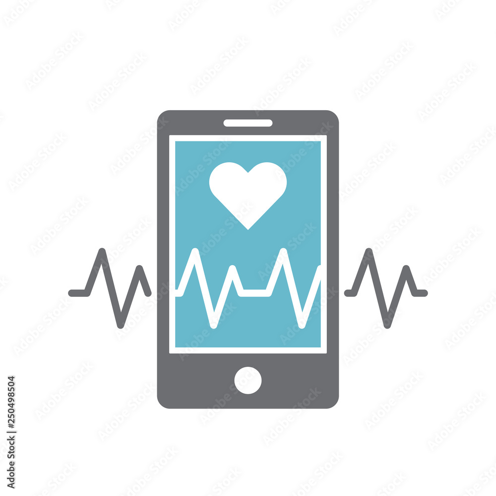Poster heart rate app icon on white background for graphic and web design, modern simple vector sign. inter