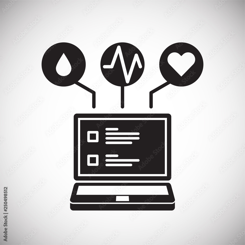 Fototapete check up icon on white background for graphic and web design, modern simple vector sign. internet co