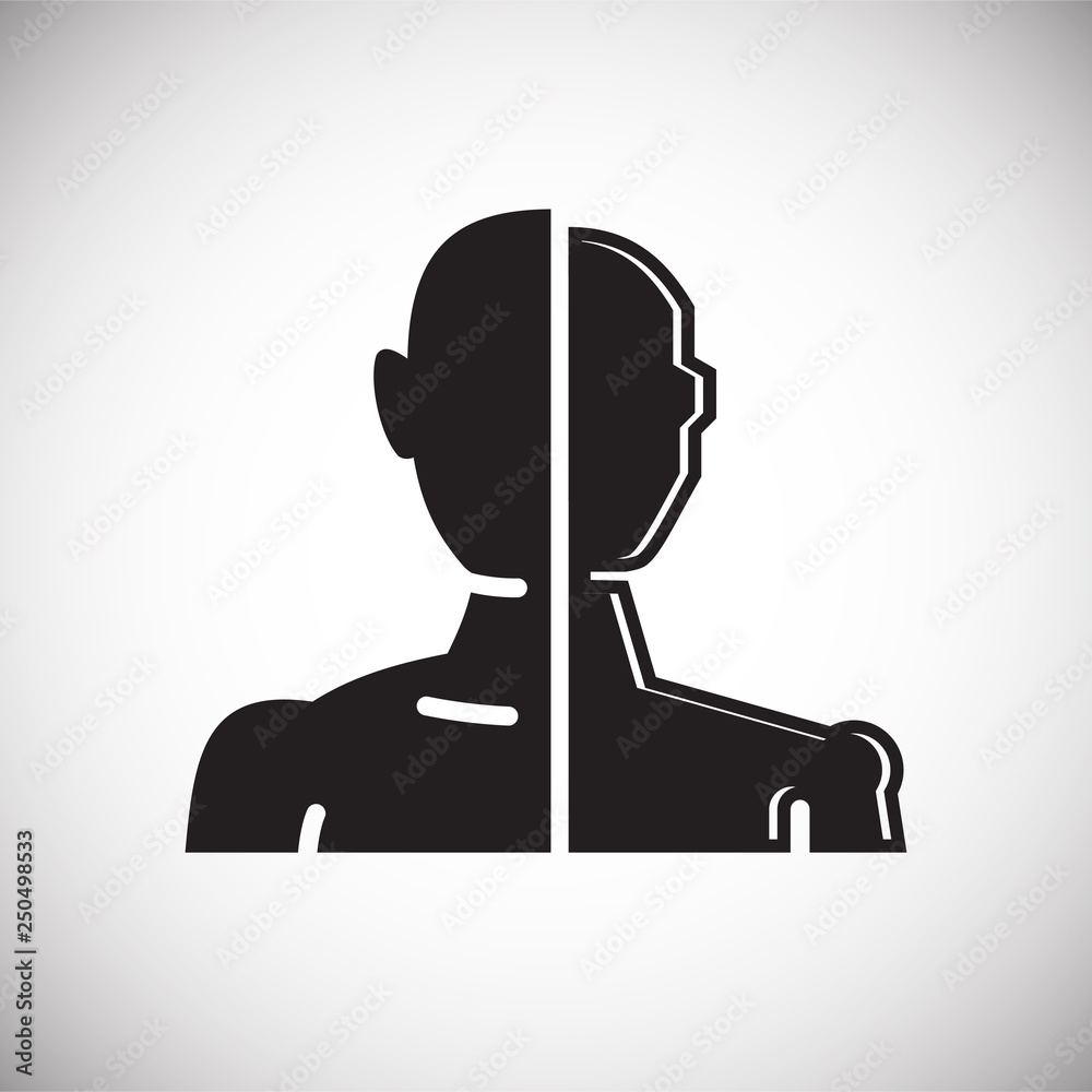 Poster bionic prothesis icon on white background for graphic and web design, modern simple vector sign. int