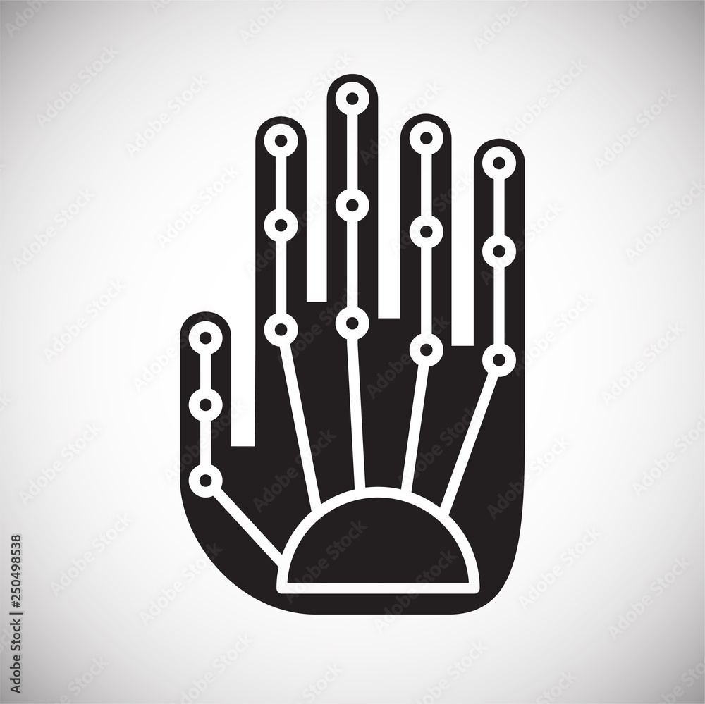 Poster bionic prothesis icon on white background for graphic and web design, modern simple vector sign. int