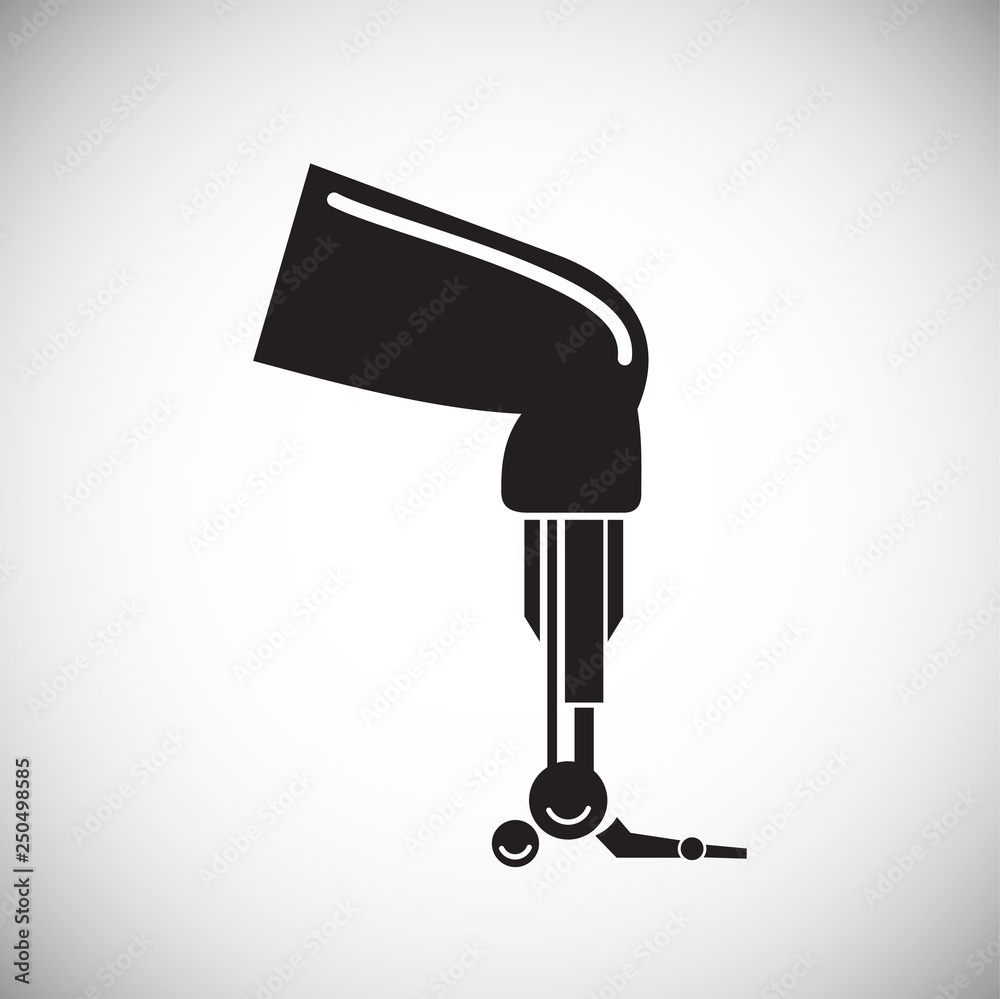 Poster bionic prothesis icon on white background for graphic and web design, modern simple vector sign. int