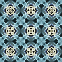 Seamless pattern background with multi-colored wavy lines.