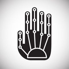 Bionic prothesis icon on white background for graphic and web design, Modern simple vector sign. Internet concept. Trendy symbol for website design web button or mobile app