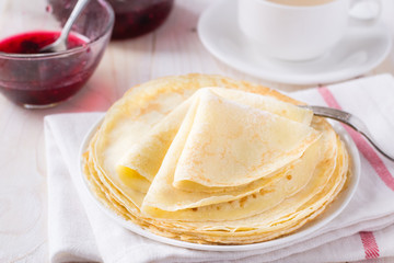Creps with berry jam