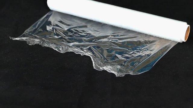 Stretch film for wrapping foods, stretch film in rolls,