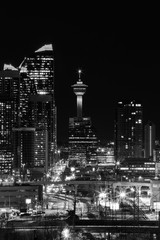 Cityscape Calgary Alberta - Noir black and white edit
