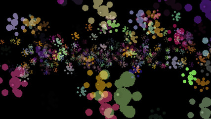 Abstract background with color blots, transitions and bends.