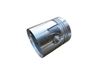 automobile part piston isolated on a white background