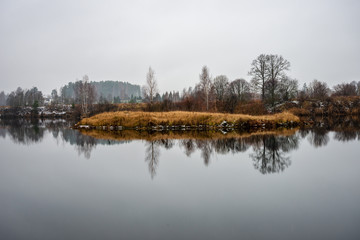 forest river in autumn