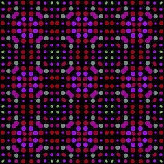 Seamless abstract pattern background with a variety of colored circles.