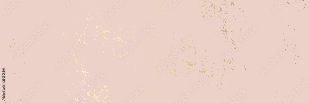 Wall mural Trendy chic banner design Worn Marble Gold and Pastel advertising background.