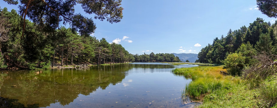 The bassa de oles in the valley of aran in panoramica