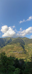 Mountains in the valley of aran in panoramica