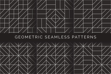 Abstract geometric seamless patterns