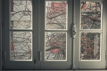 Vintage window, interior home