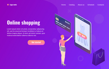 Online shopping concept