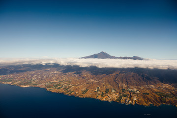 Mount Teide volcano, Tenerife island, aerial view