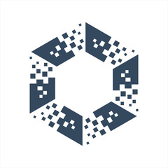 Hexagonal Technology logo icon template, Tehnplogy Data Logo icon, Hexa data logo icon