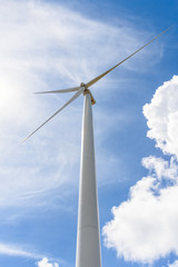 Wind turbine on sky