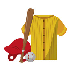 baseball ball bat and hat