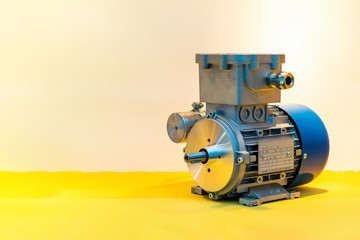 modern of high technology electric motor with copy space