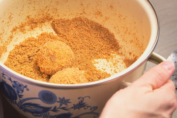 Preparing Plum Dumplings
