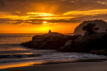 Sunrise in the beach.