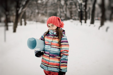 portrait of a girl in winter