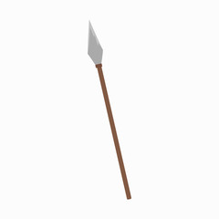 Spear isolated on white background. Hunting and military weapon. Vector illustration. EPS 10.