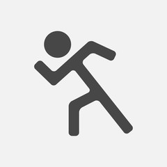 Run Man silhouette. Man silhouette icon. Vector illustration. EPS 10.