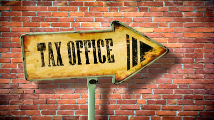 Fototapeta premium Sign 380 - TAX OFFICE